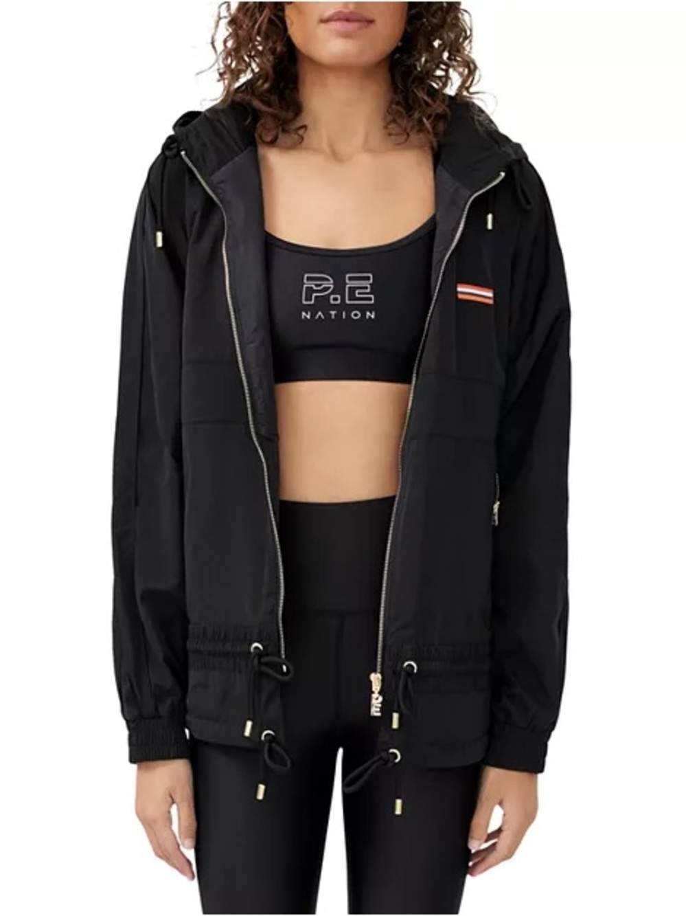 P.E NATION Baseline Endurance Man Down Jacket Black Size XS Athleisure Oversized - Picture 16 of 16